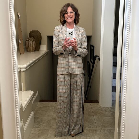 ME+EM Statement Check Boyfriend Blazer UK6|US2 - Picture 6 of 15